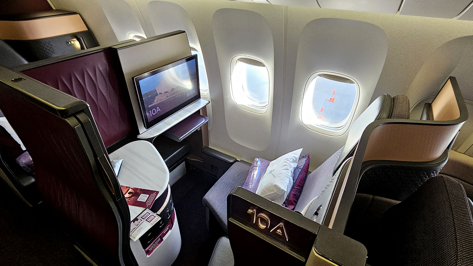 Window seat in Virgin Australia Qsuite