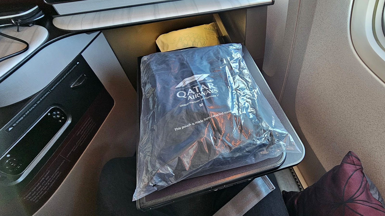 Lounge wear in Virgin Australia Qsuite