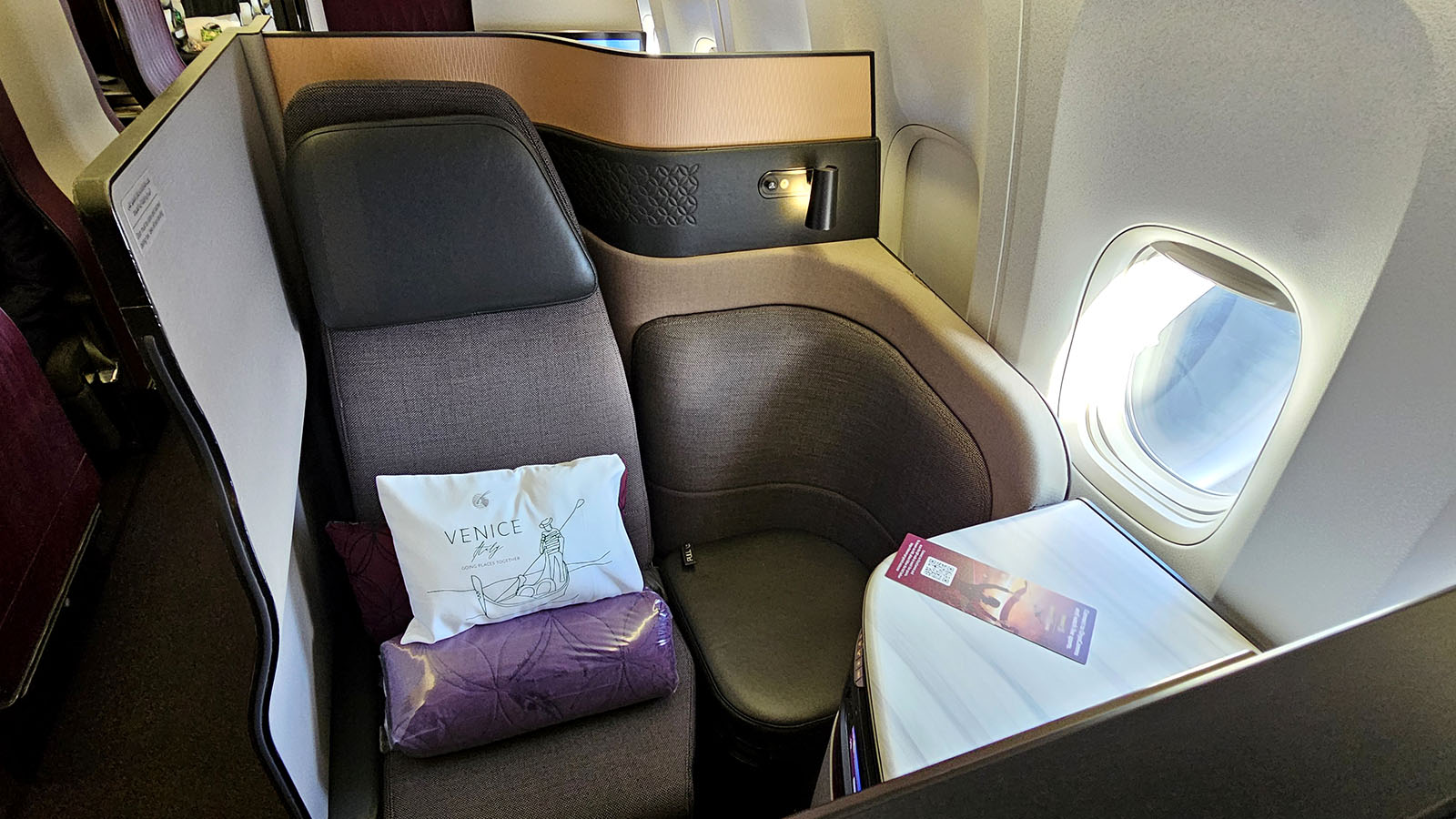 Private suite in Virgin Australia Qsuite