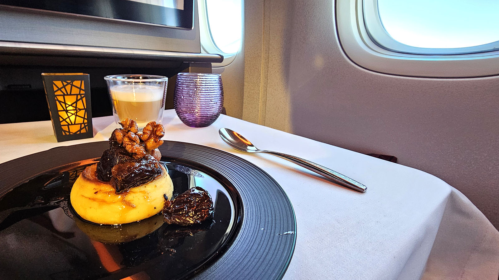 Dessert in Virgin Australia Qsuite