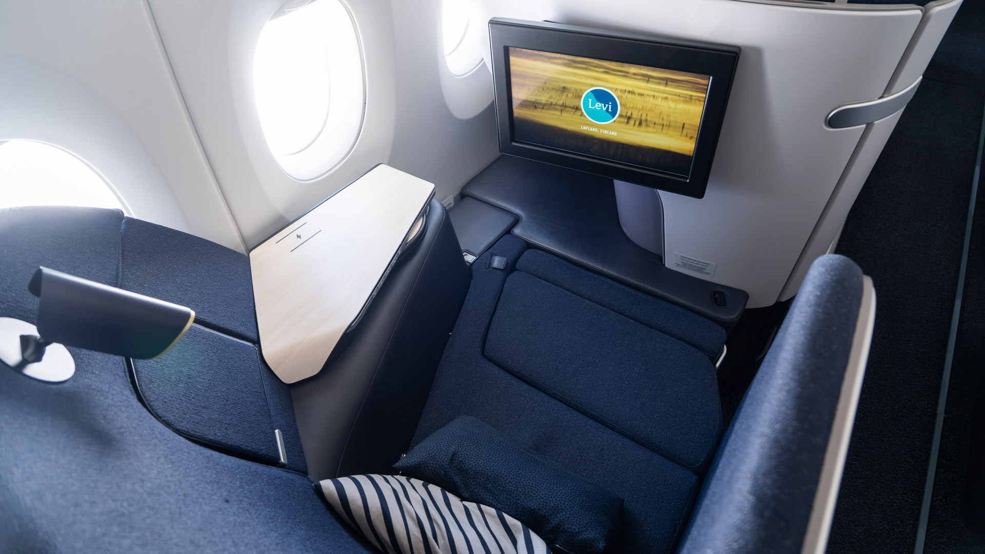 Finnair Airbus A350 Business Class dining seat