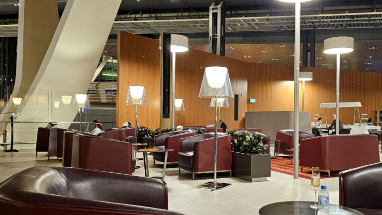 View of the Qatar Platinum Gold Lounge Doha