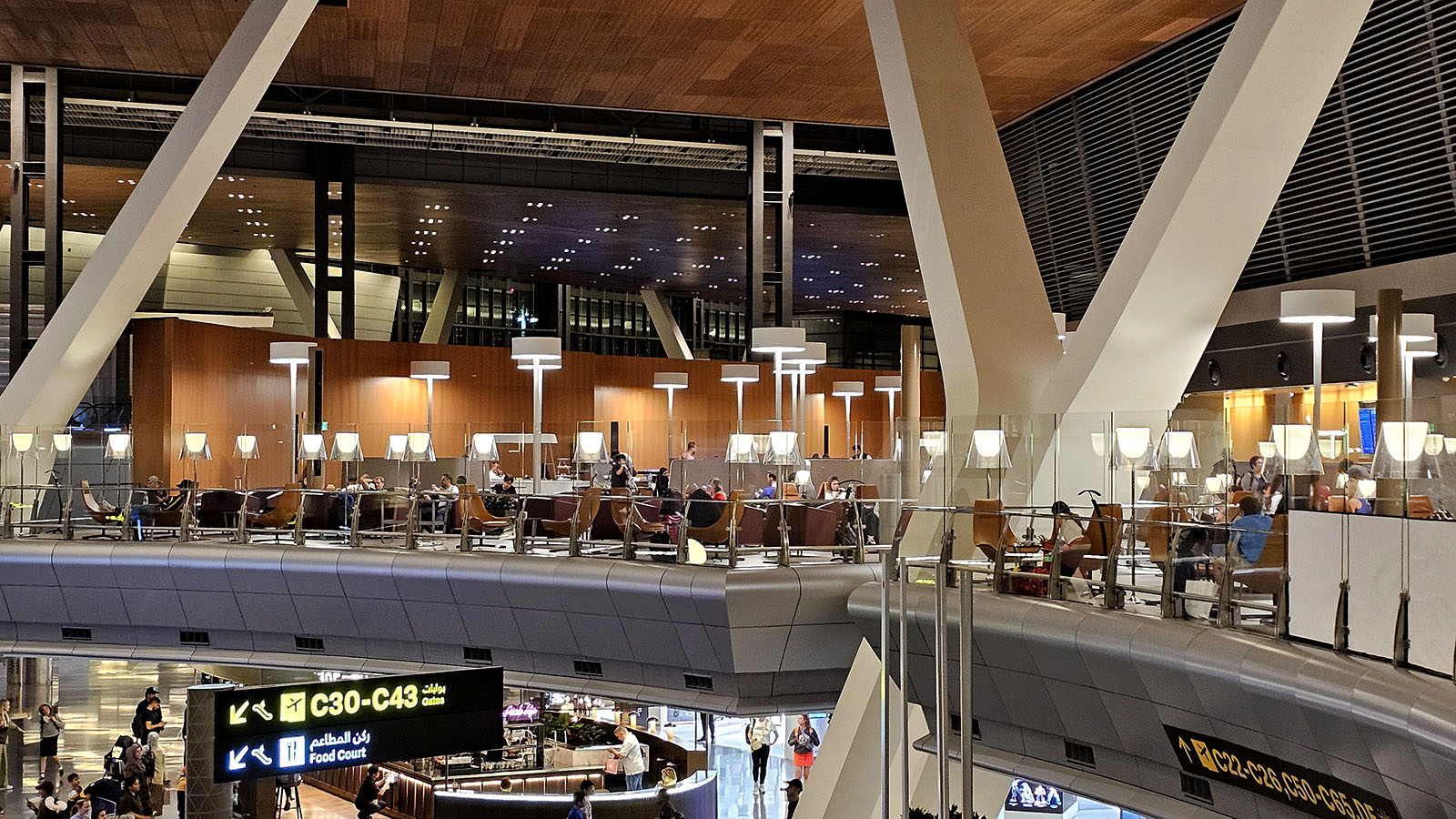 Outside the Qatar Platinum Gold Lounge Doha