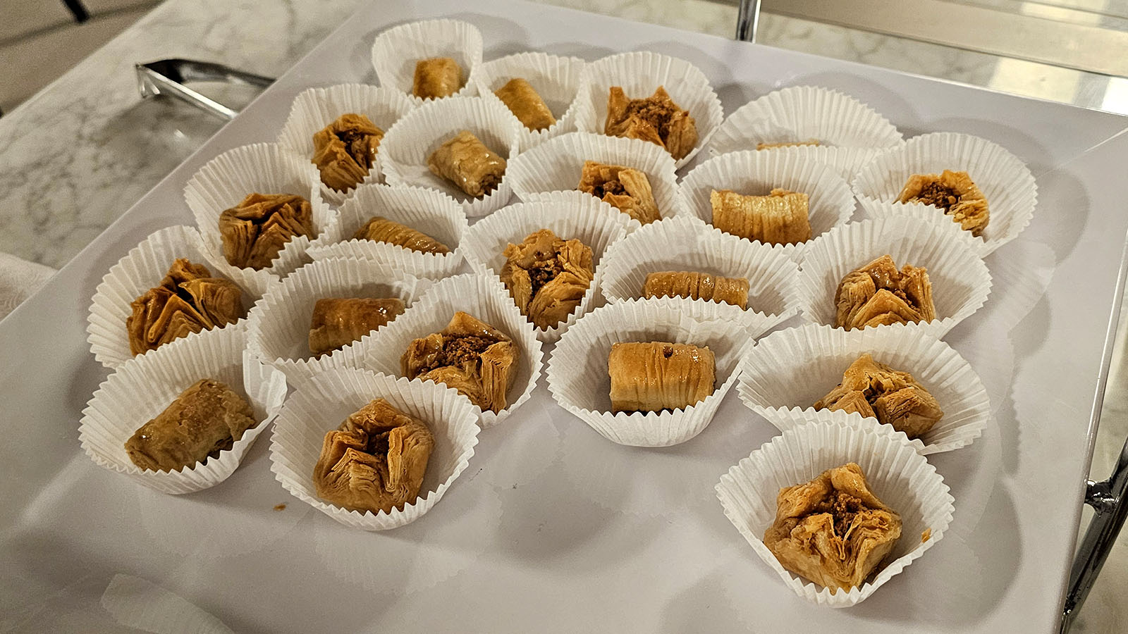 Snacks in the Qatar Platinum Gold Lounge Doha