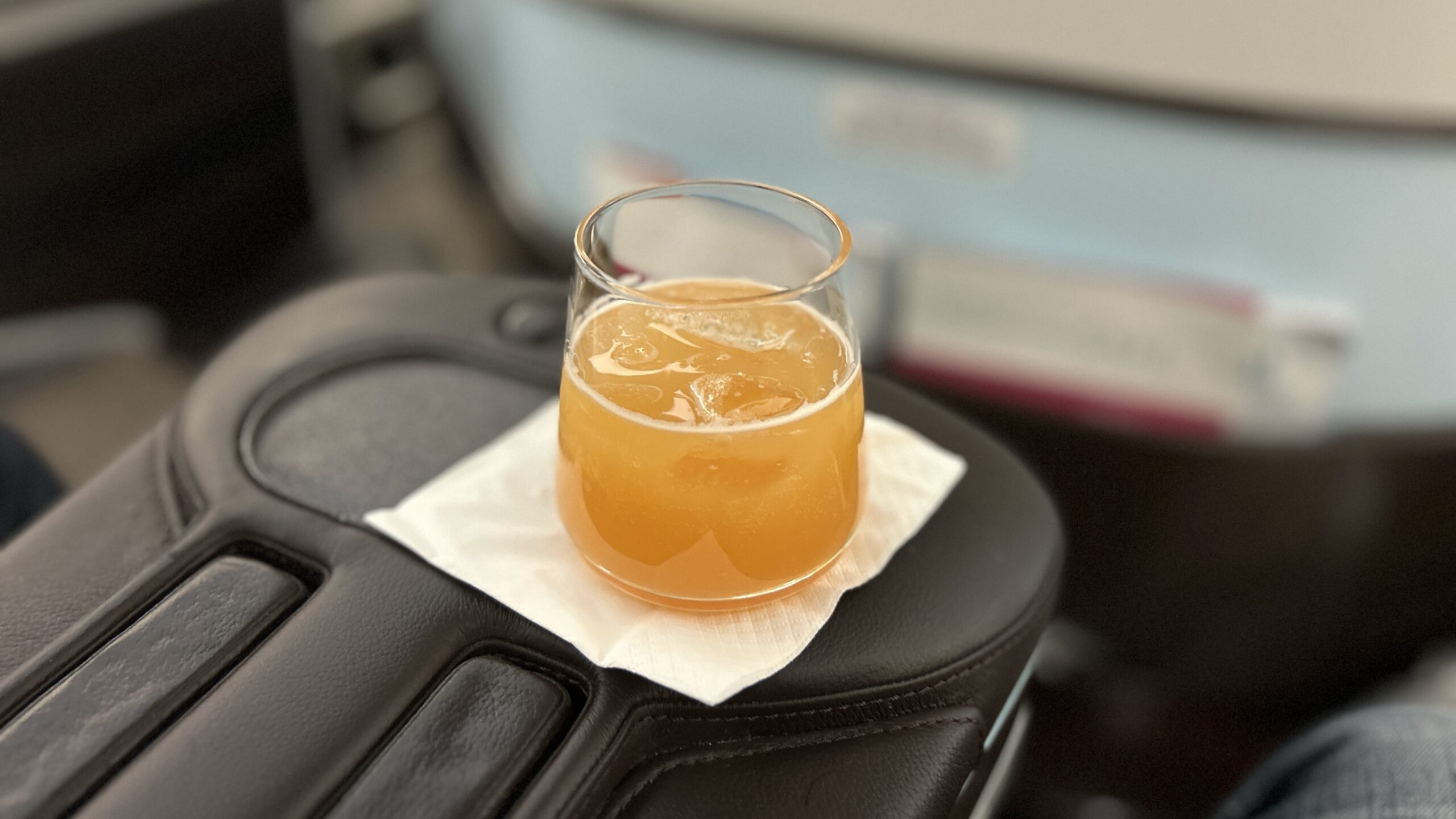 Hawaiin Airlines A330 Business Class Guava Juice Pre-flight Drink Point Hacks by Daniel Sciberras