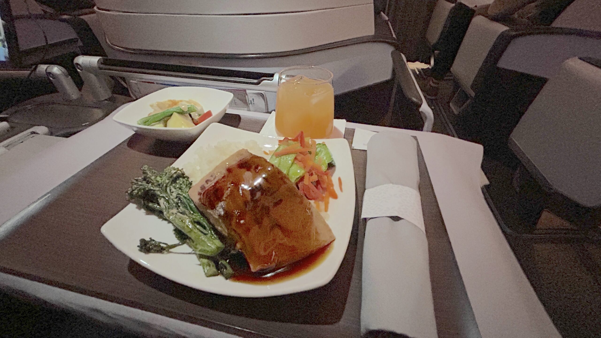 Hawaiin Airlines A330 Business Class Miso Baked Salmon Point Hacks by Daniel Sciberras