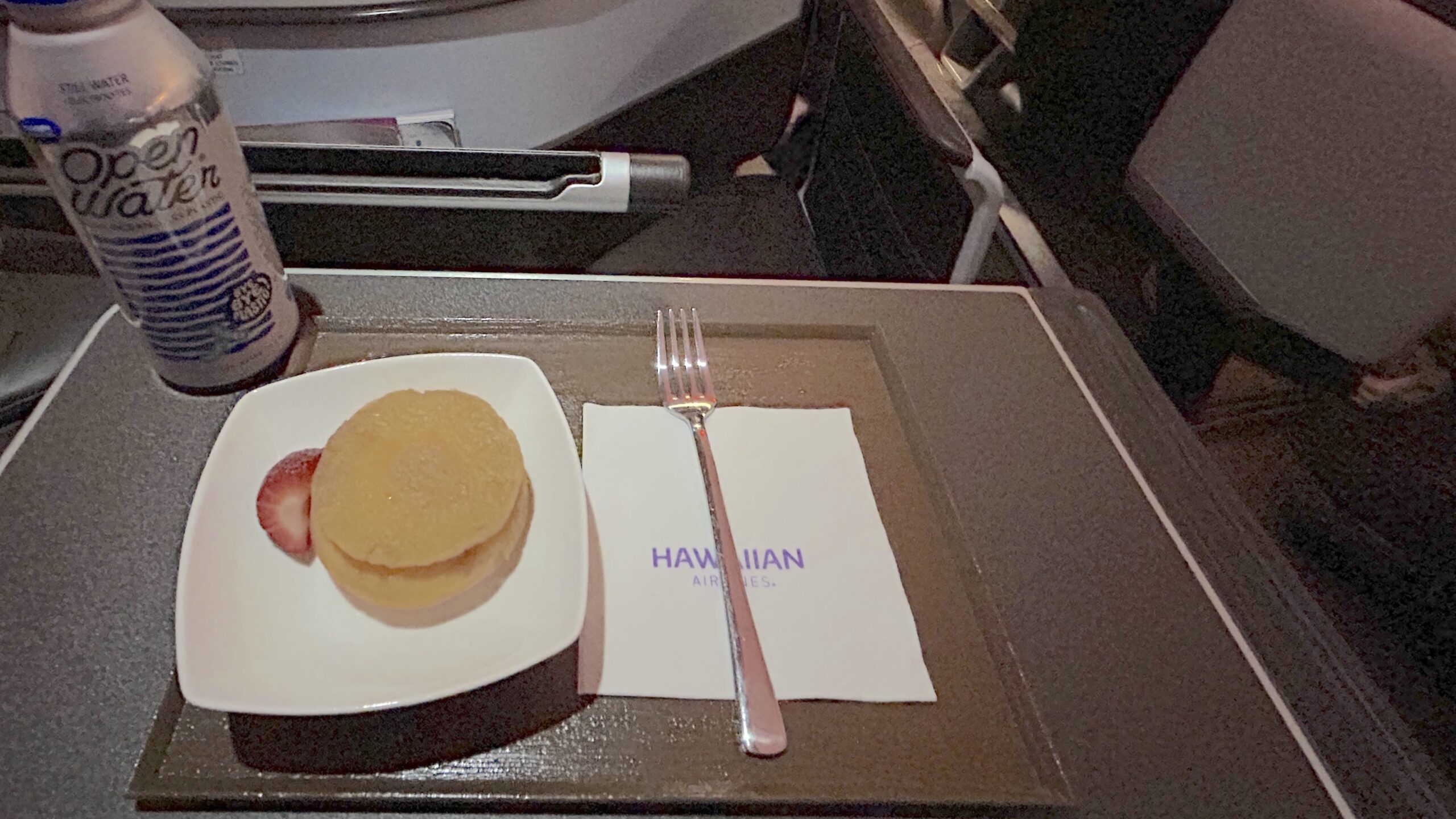 Hawaiin Airlines A330 Business Class Dessert Upside Down Pineapple Cake Point Hacks by Daniel Sciberras