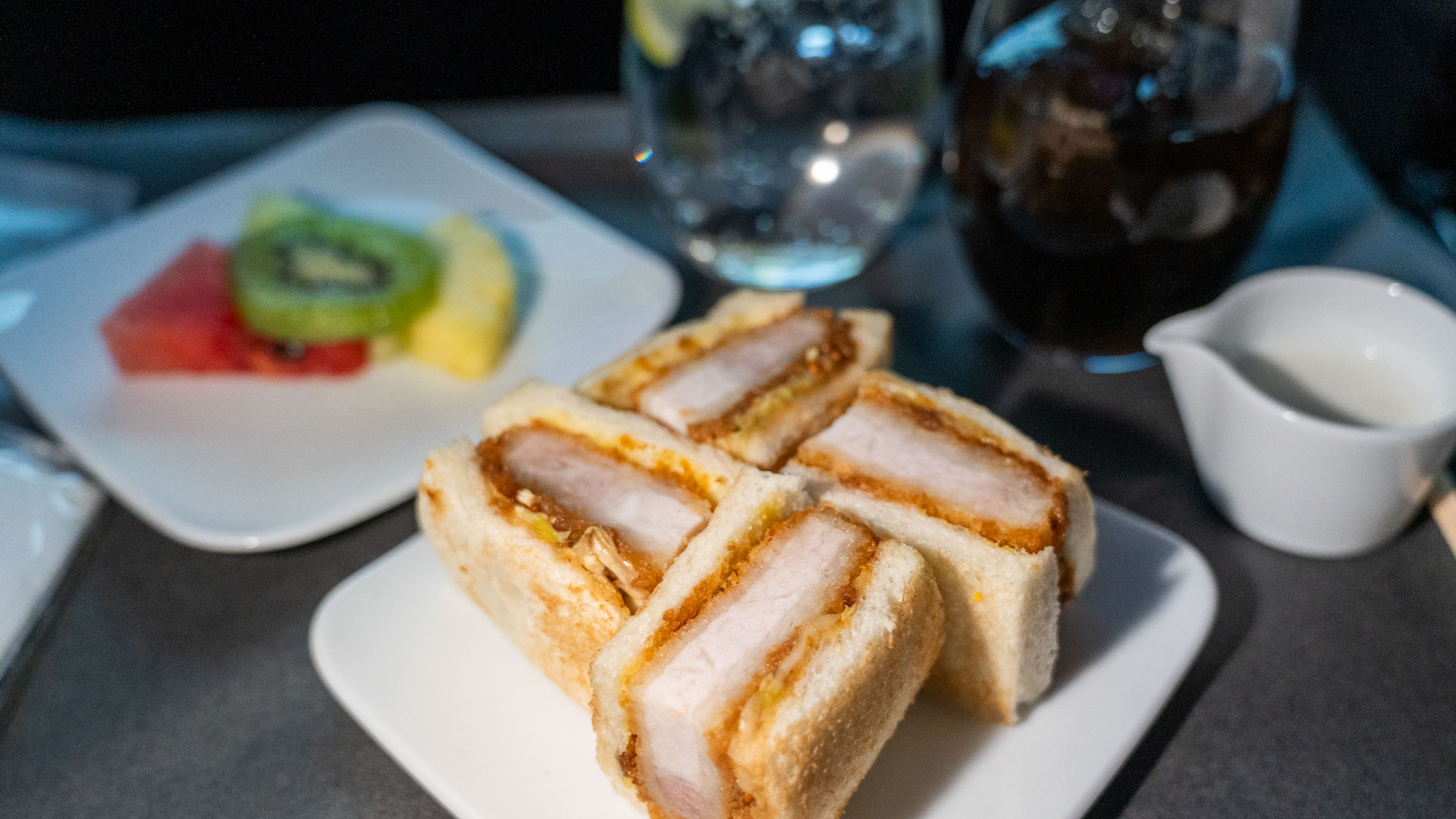Japan Airlines Boeing 777 Business Class snack