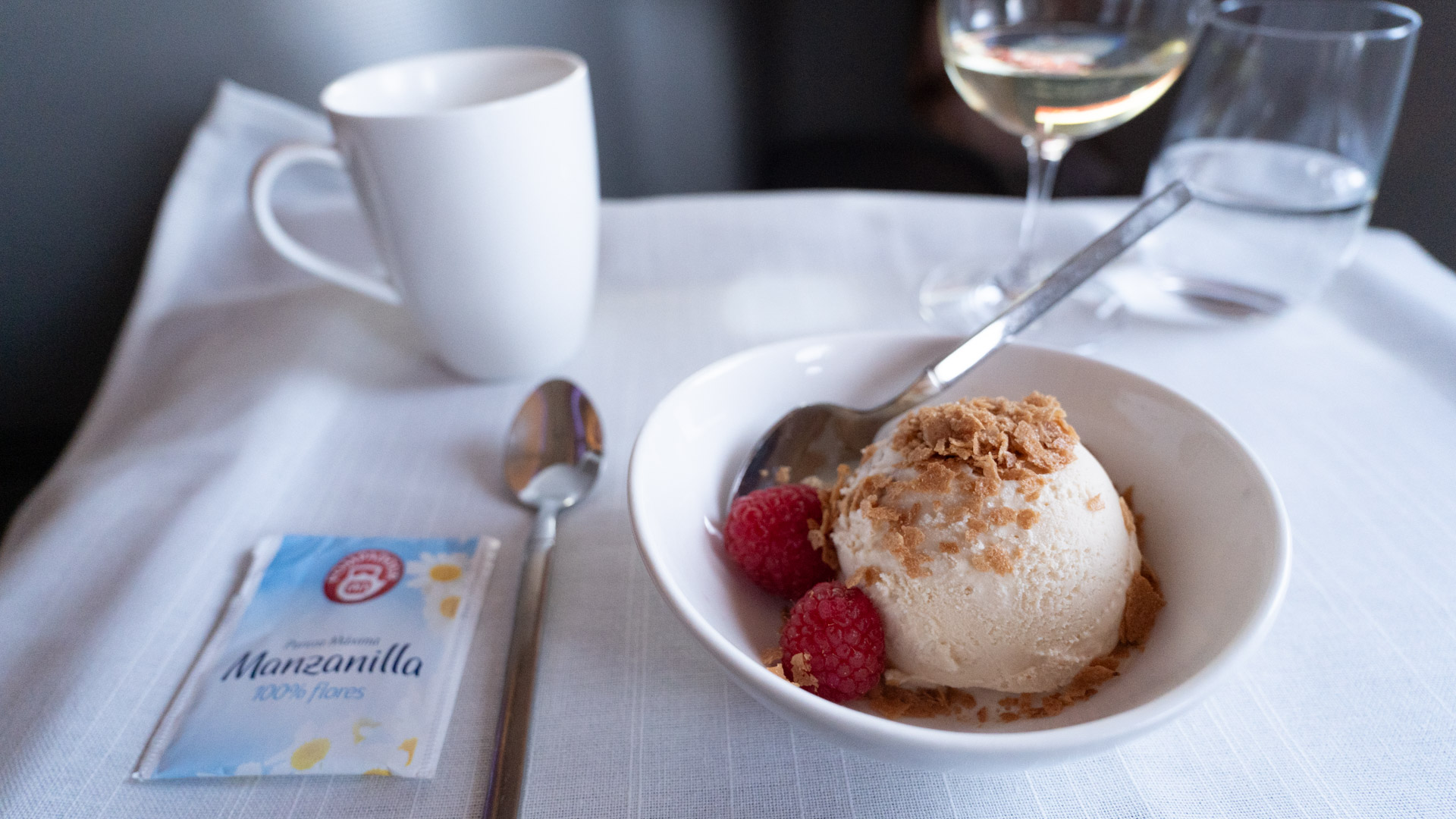 Iberia Airbus A330 Business Class dessert
