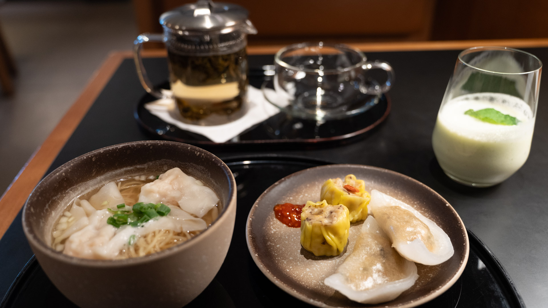 Cathay Pacific The Pier Business Lounge noodles