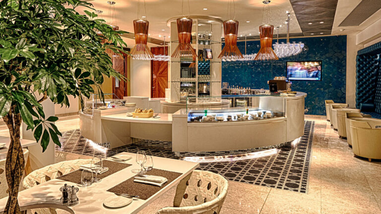 Relax in the Qatar Airways Premium Lounge in Paris