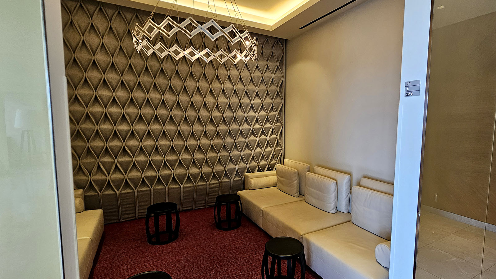 Private area, Qatar Premium Lounge in Paris
