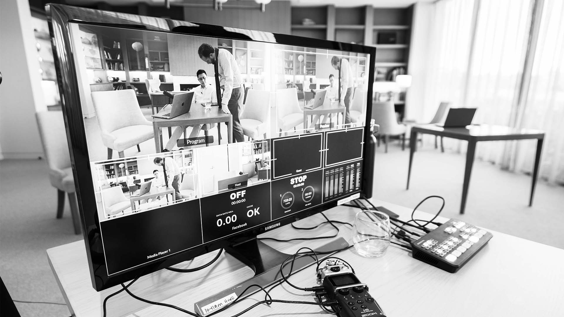 Behind the scenes of the Point Hacks podcast.