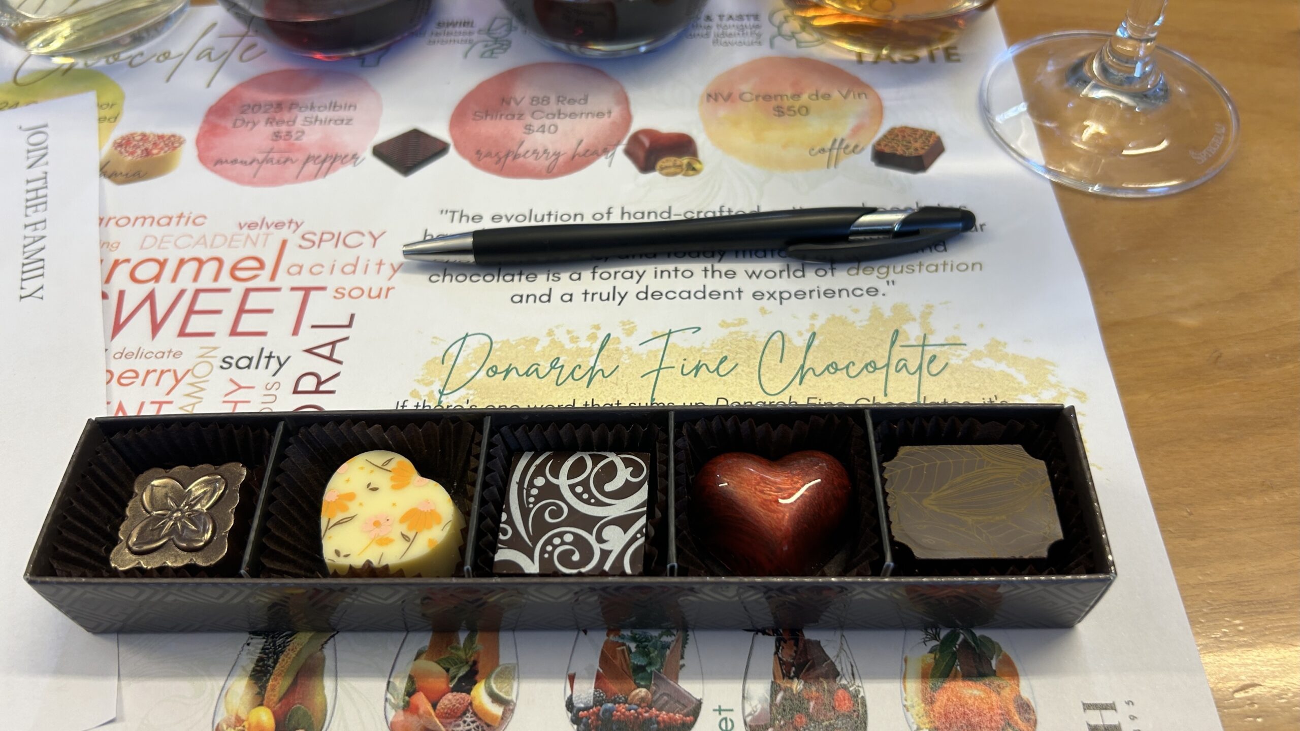 Tulloch Winery Chocolates for Wine Tasting Point Hacks by Daniel Sciberras