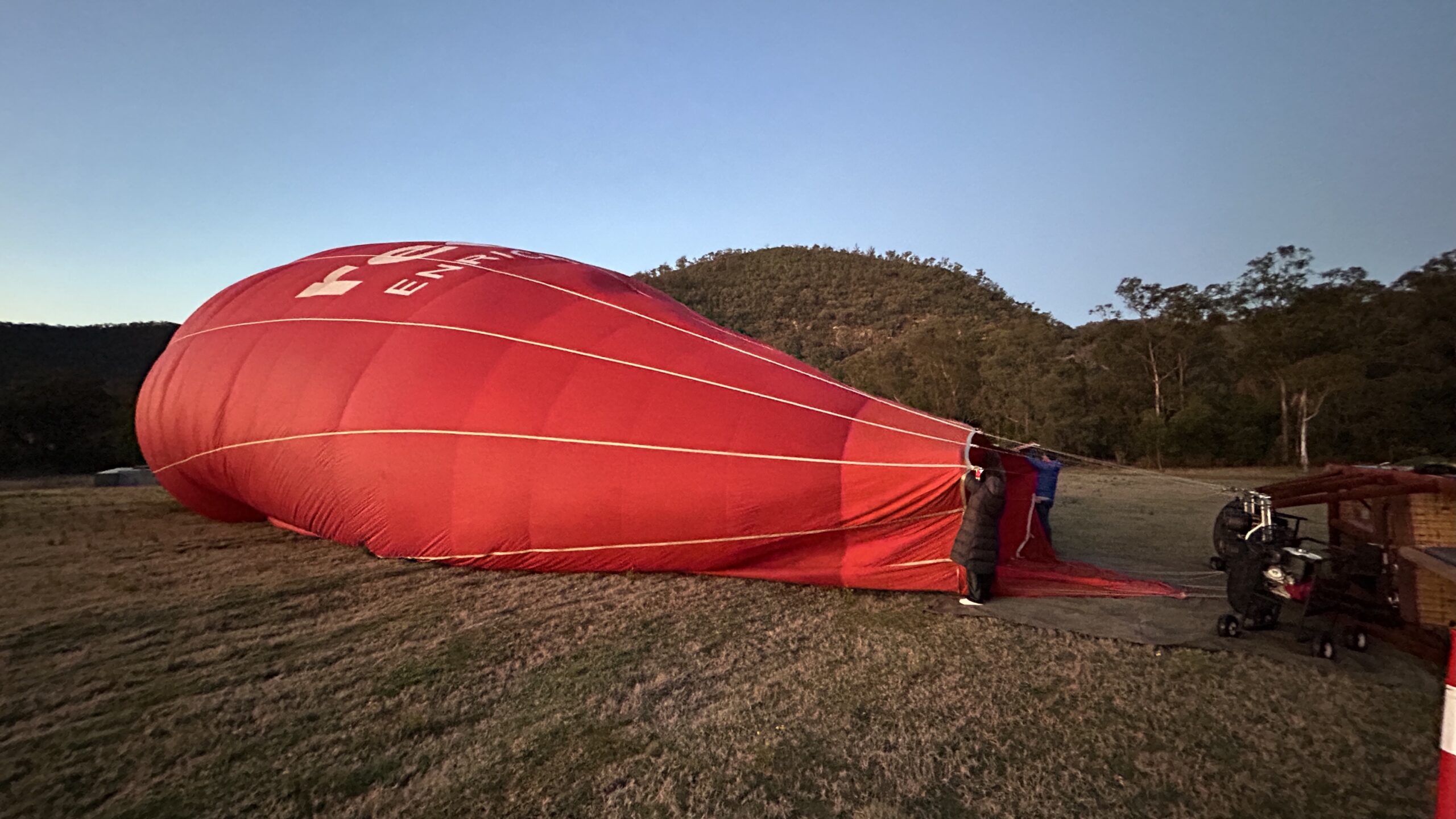 Hunter Valley Hot Air Balloon Being Blown up Point Hacks by Daniel Sciberras
