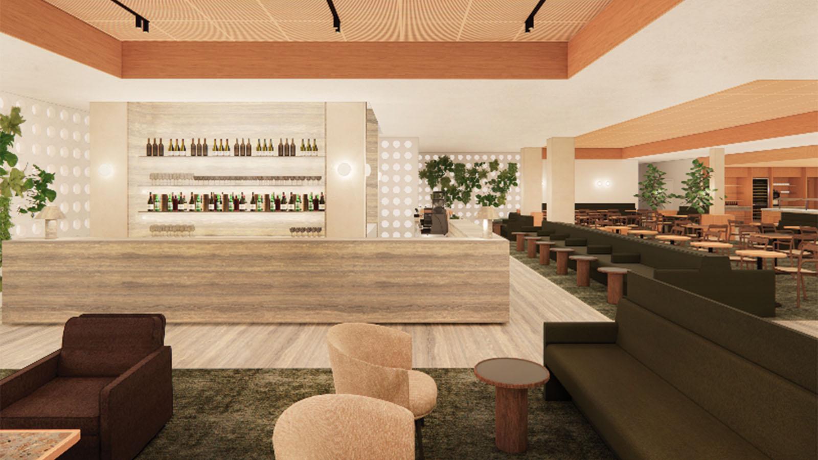Qantas new lounge in Auckland