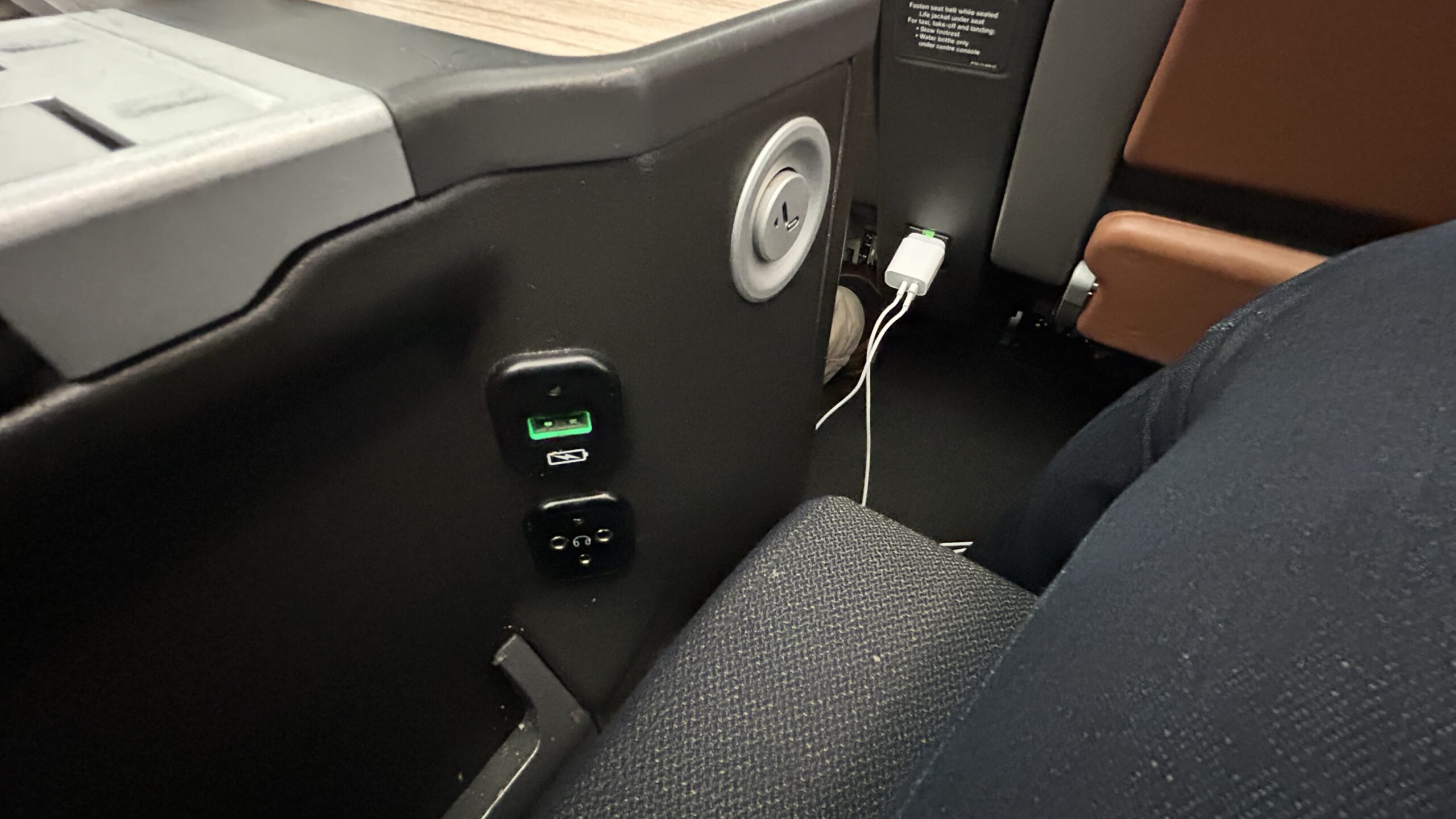 Qantas Dreamliner Premium Economy Power outlets Point Hacks by Daniel Sciberras