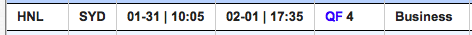 QF4 Business 1 Seat