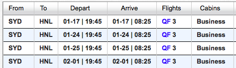 QF3 Business 1 Seat