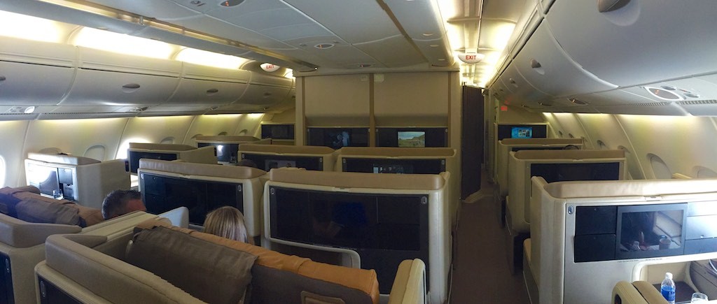 Singapore Airlines A380 Business Class Cabin 