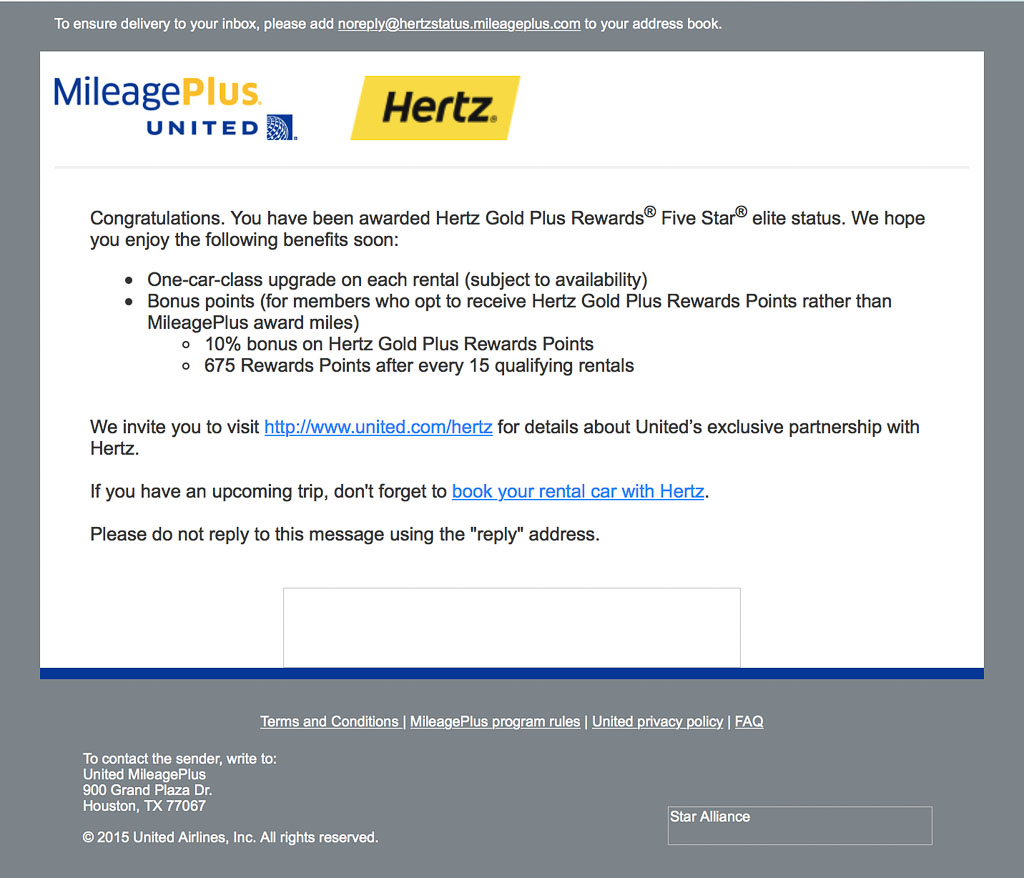 MileagePlus United Hertz