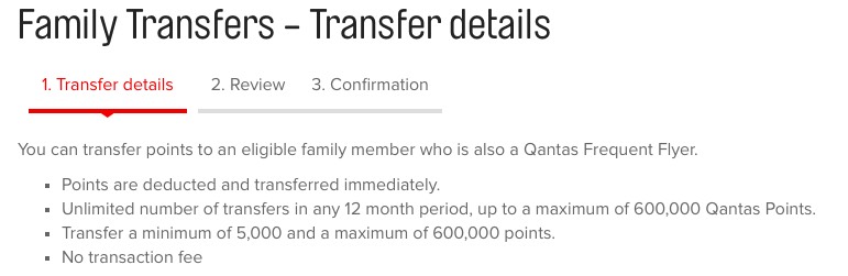 Qantas Family Transfers | Point Hacks