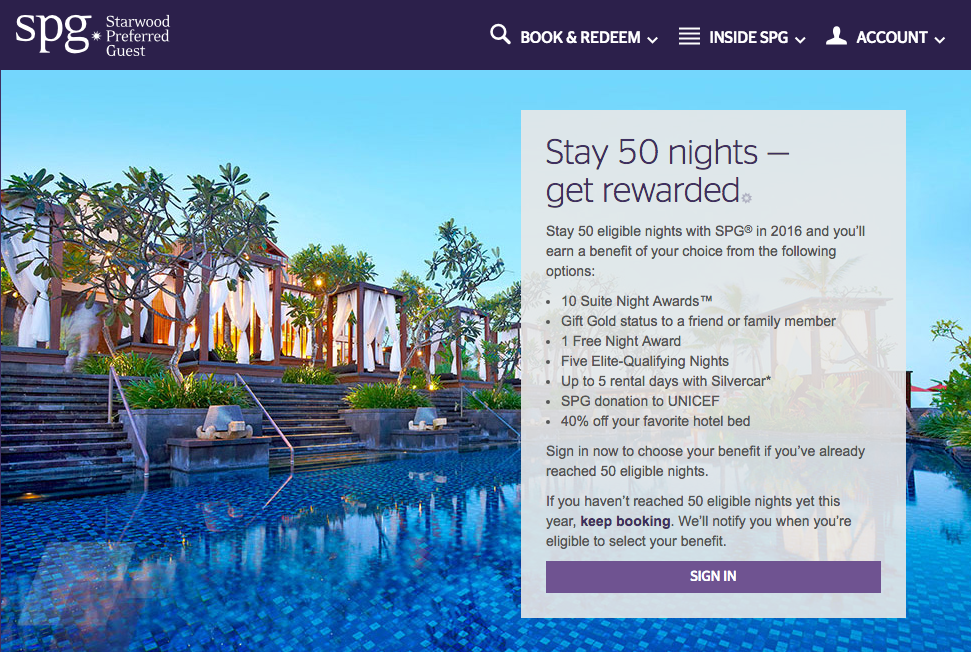 SPG Platinum Benefits