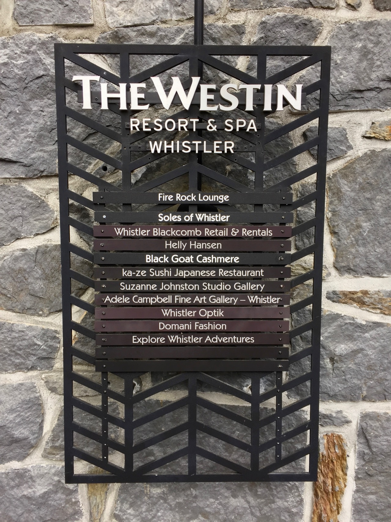 Westin Whistler Sign | Point Hacks