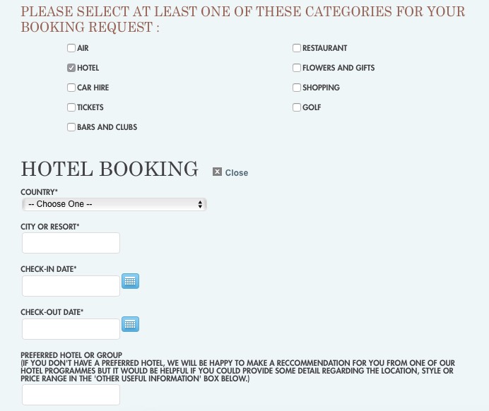 Amex Travel Hotel Concierge Enquiry | Point Hacks