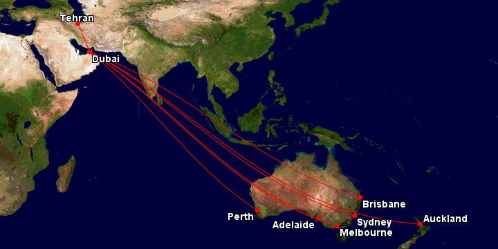 Iran guide EK routes