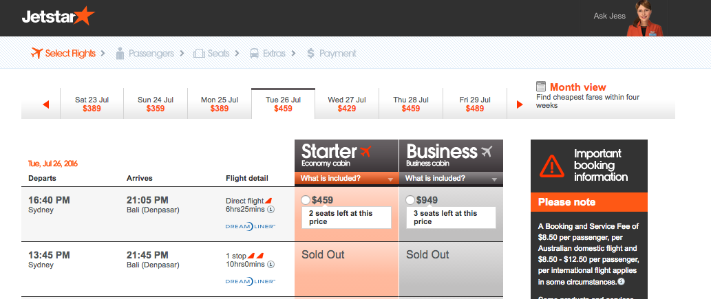 jetstar baggage price